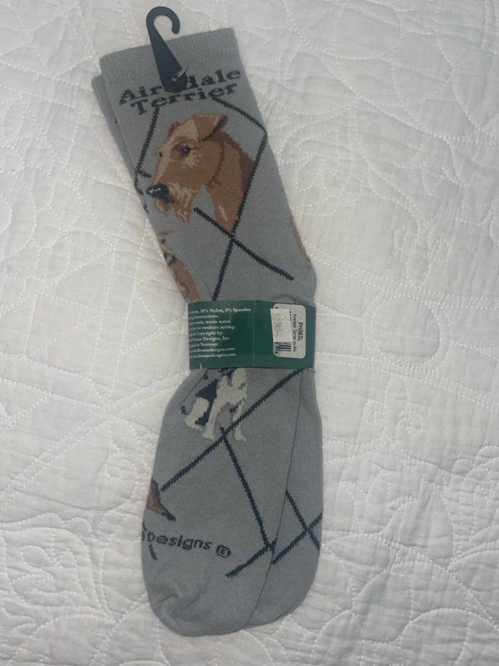Airedale Terrier Socks NWT - Picture 2 of 6